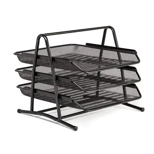 Mesh Document Tray Black  3 Tier