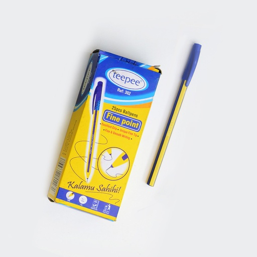 [302 Blue] Ball Point Pen Fine Blue Teepee
