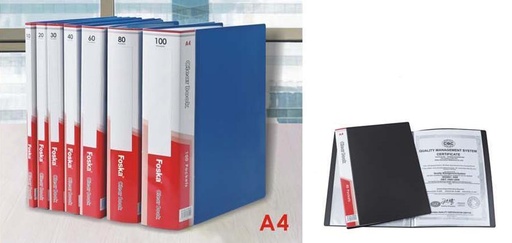 [F80AB] Display Book Foska 80 pockets Clear
