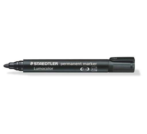 [352-9] Permanent Marker Bullet Tip Black Staedtler